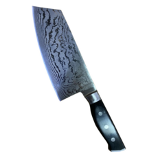 自製V薄款玉桂刀台式切菜刀 金銀三雪花紋 電木柄 已開鋒磨利, 全長295mm x 刃長175mm x 寬度70mm x 厚度2.1mm, 1支