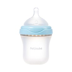 Petit Nuve 矽膠嬰兒奶瓶 180 毫升, 第1階段(0~3個月), 藍色, 180ml, 1個