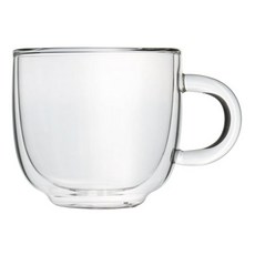 GOODGLAS 好玻 復古把手雙層玻璃杯 360ml - 雙層隔熱玻璃咖啡杯/牛奶杯/果汁杯, 1個