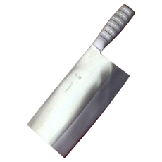 雙中 自製職業用四角薄型片刀 青紙特銀鐵柄 輕巧鋒利, 全長320mm 刃長209mm 刀寬106mm 厚度1.5mm, 1支, 銀色