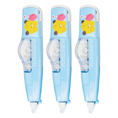 PLUS 普樂士 MR智慧型滾輪修正帶 dtto friends 52-882, 狗狗與腸太郎 灰色, 3個