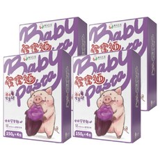 飯友 蘋香紫薯豬寶寶麵, 150g x 4包, 12個月以上寶寶食用, 600g, 4盒