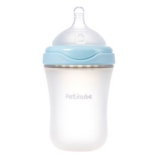 Petit Nuve 矽膠奶瓶 260ml, 第2階段(4~6個月), 藍色, 1個