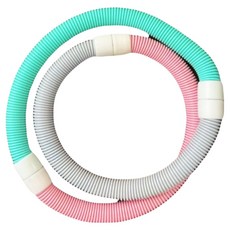 Dajoashop 彈簧呼拉圈, 粉紅色 + 綠色 + 灰色, 1個, 1.5kg