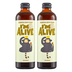 아임얼라이브콤부차 유리병 진저레몬, 315ml, 2개