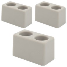 newnlook 矽膠牙刷架 2孔, 白灰色, 3個