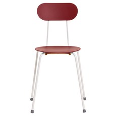 마지스 마리올리나 체어 방문설치, 화이트 + 버건디, 1개