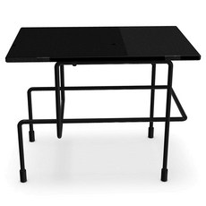 마지스 트래픽 테이블 1단 스몰 방문설치, 블랙 + 그레이