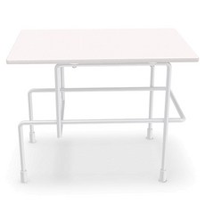 마지스 트래픽 테이블 1단 스몰 방문설치, 화이트 + 화이트