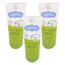 Bebble 貝朵 親膚屁屁膏, 75ml, 氧化鋅搭配親膚性高的蓖麻籽油與大豆油, 不含酒精和人工色素, 3條