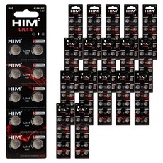 힘 알카라인 코인건전지 LR44, 10개입, 18개