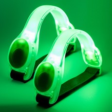 GoodGood Shop LED發光跑步臂帶, 綠色, 2個