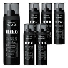 uno 強硬作風定型慕斯, 180g, 6瓶