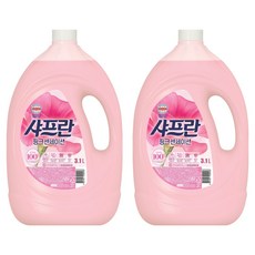 샤프란 섬유유연제 핑크 센세이션, 3.1L, 2개