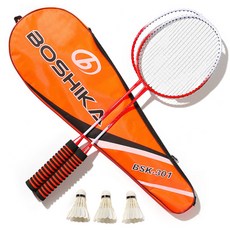 BAEGOT International 超輕量羽球拍 BSK-301 2入 + 羽球 3入 + 球拍袋組合, 1套