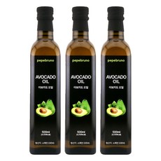 Pepebruno 酪梨油, 500ml, 3個