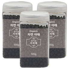 푸른들판 자연아래 유기농 서리태, 500g, 3개