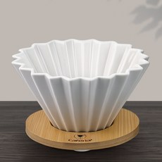Caferia Origami 雙向陶瓷竹製支架咖啡濾杯