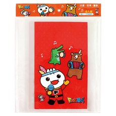 風車圖書 food超人造型書套-2d(大), 紅色, 1入