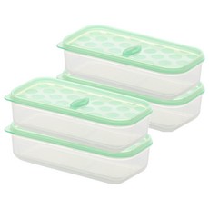 실리만 국내생산 안심냉동용기 직사각 270ml 고투명녹색 270ml, 2개