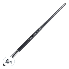 화홍 검정 우이 혼합모 평붓 아크릴붓, 16호, 4개