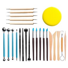 Khohimo 塑形黏土陶藝工具24件組 3W047, 24件