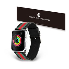 DC NET WORK Apple Watch NATO 皮革錶帶, 黑色