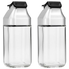 SINOGLASS 一鍵式調味瓶套裝, 2個調味瓶, 2個