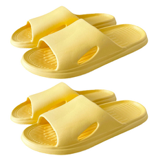 TAIWAN SLIPPER 台灣犀利趴 沐光系列 一體成型輕巧拖鞋, 黃色, 2雙