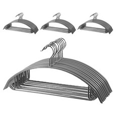 코멧 홈 어깨 뿔 방지 논슬립 옷걸이, 그레이, 40개