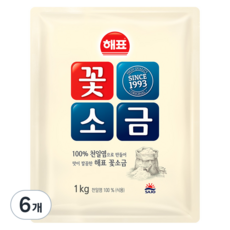 해표 꽃소금, 1kg, 6개