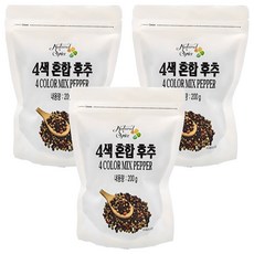 天然香料 4 色綜合胡椒補充裝, 200g, 3個