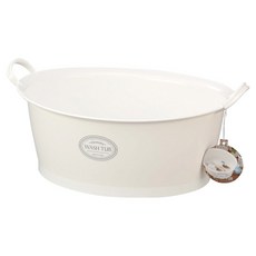 inomata 塑料加大手洗洗衣盆 12L, 白色, 1個