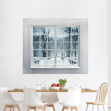 超大北歐面料海報窗簾冬季故事, 冬季故事