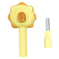 小獅子脫毛梳 含開結刀, 黃色, 1支