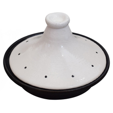 萬古燒 水玉塔吉鍋 - 日本製, 寬 21.5cm，含蓋高 16cm，材質：陶, 1個