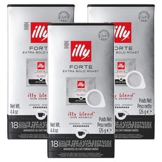 일리 엑스트라 볼드 로스트 파드 캡슐커피, 7g, 3개, 18개입