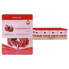 Farm stay 植物莊園 石榴柔膚鎖水精華面膜 彈性保濕 柔軟親膚, 1片, 12組