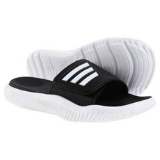 adidas 愛迪達 男女款 ALPHABOUNCE SLIDE 2.0 拖鞋 GY9415, 黑色 + 白色, 22.5cm