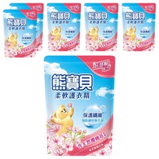 Snuggle 熊寶貝 柔軟護衣精補充包 淡雅櫻花香, 6包, 1.75L