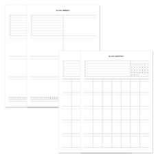 Recoz 空白月計畫2p + 週計畫2p 套組, 混合顏色