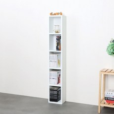 타워형 틈새 DVD장 5칸, 화이트