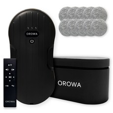 오로와 프리미엄 4세대 창문 로봇청소기 세트, OW-WCR245, 매트블랙