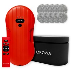 오로와 프리미엄 4세대 창문 로봇청소기 세트, OW-WCR245, 체리레드