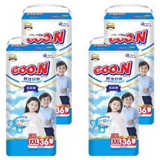 GOO.N 大王 國際版輕薄舒爽紙褲型尿布 15~25kg, XXL, 144片
