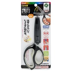 日本kutsuwa ss104bk stad 兒童安全剪刀*黑, 1入, 黑