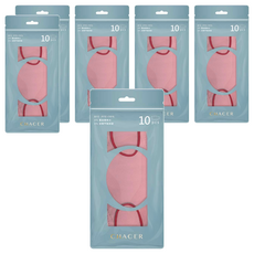 CHACER 佳和口罩 4D立體醫用口罩 大童用 KF94, 蜜桃櫻粉, 6袋, 10片