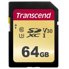 Transcend 創見 SD 卡 MLC 存儲卡 500S, 64GB