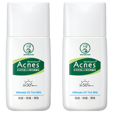MENTHOLATUM 曼秀雷敦 Acnes 台灣公司貨 多效抗痘UV潤色隔離乳 SPF50+ PA++++, 30g, 2瓶