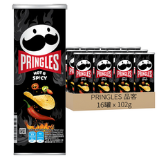 PRINGLES 品客 洋芋片 香辣口味, 102g, 16罐